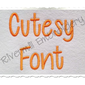 Cutesy Machine Embroidery Font Alphabet 1 1/2 Inch Size ONLY image 1