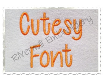 Cutesy Machine Embroidery Font Alphabet -  1 1/2" Inch Size ONLY