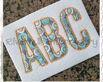 Walter Candlewick Applique Machine Embroidery Font Alphabet - 4 Sizes