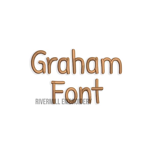 Graham Machine Embroidery Font Monogram Alphabet - 3 Sizes