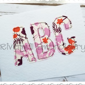 Walter Raggy Applique Machine Embroidery Font Alphabet - 4 Sizes - BX Files Instant Download Design PES