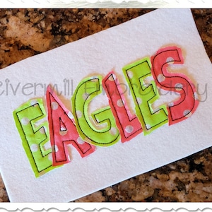 Fun N Funky Raggy Applique Machine Embroidery Alphabet - 4 Sizes - BX Files Instant Download Design PES