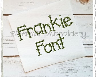 Frankie Machine Embroidery Font Monogram Alphabet - 3 Sizes