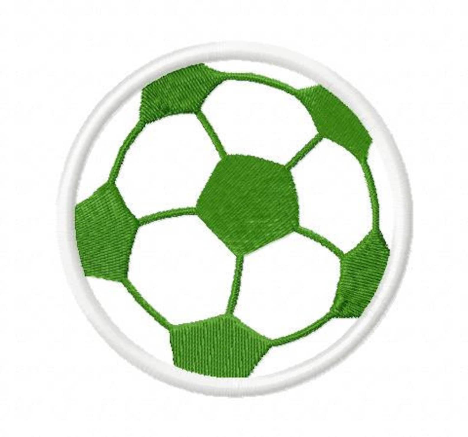 Applique Soccer Ball Machine Embroidery Design 4 Sizes Etsy