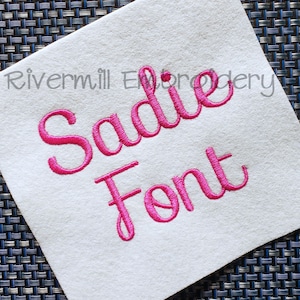 Sadie Machine Embroidery Font Monogram Alphabet - 3 Sizes - BX Files Instant Download Design PES