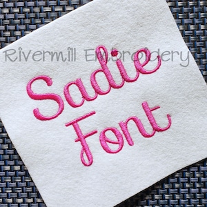 Sadie Machine Embroidery Font Monogram Alphabet - 3 Sizes