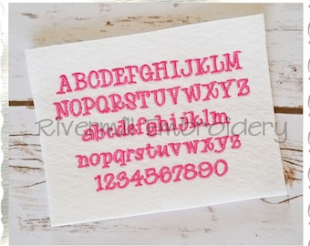 Small Mini Maddie Machine Embroidery Font Monogram Alphabet - 1/2" & 3/4" Sizes