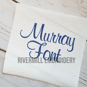 Murray Machine Embroidery Font Monogram Alphabet - 3 Sizes - BX Files Instant Download Design PES