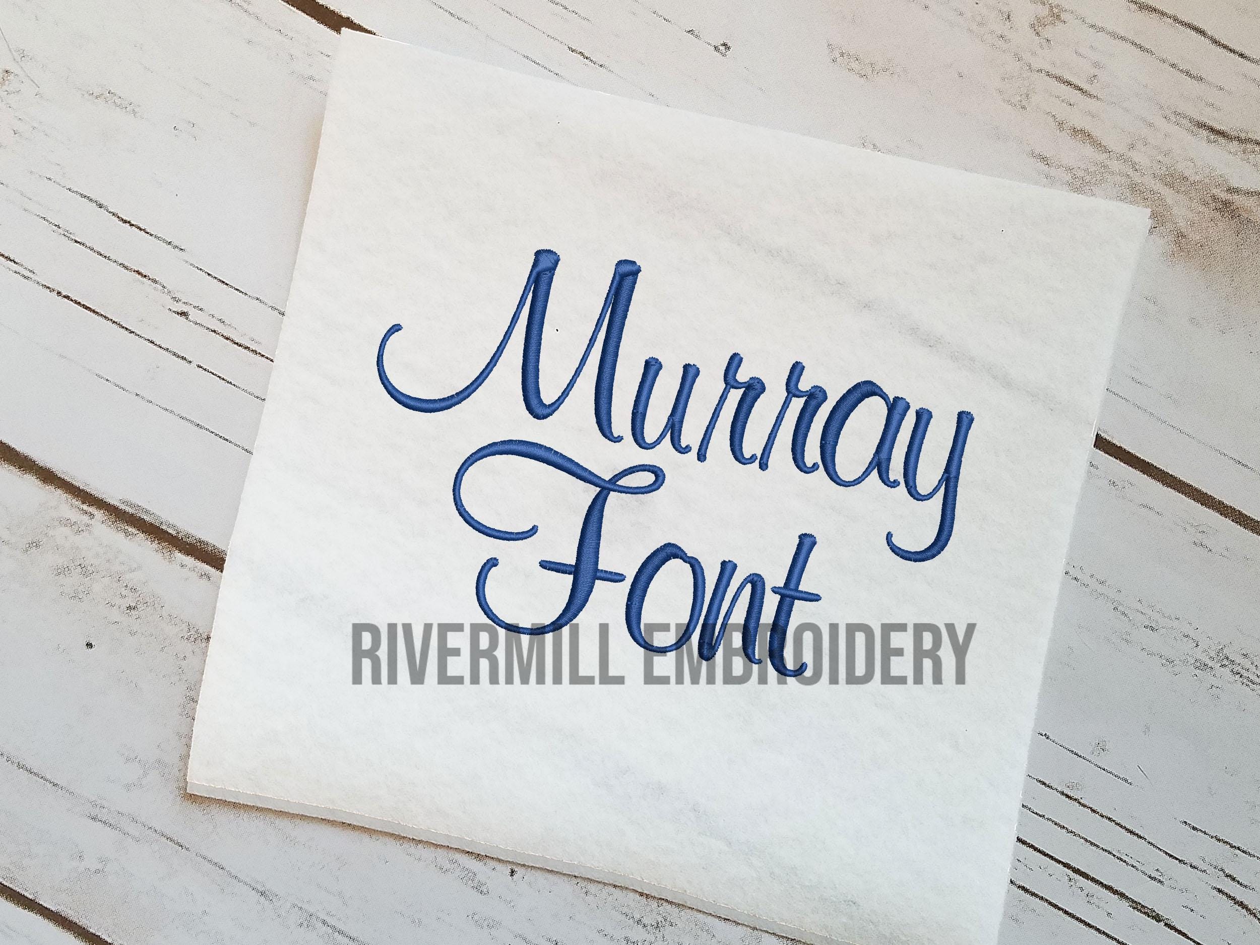 Murray Machine Embroidery Font Monogram Alphabet - 3 Sizes - BX Files Instant Download Design PES