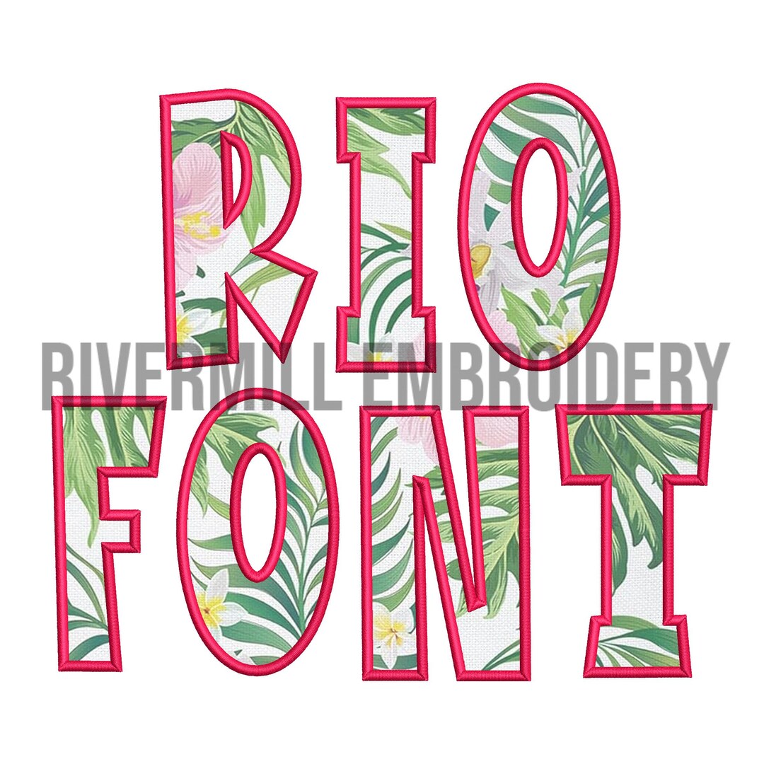 Rio Applique Machine Embroidery Font Alphabet - 3 Sizes - BX Files ...