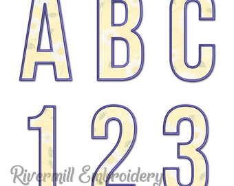 8 Inch Size Walter Applique Machine Embroidery Font Alphabet