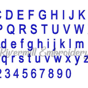 Arial Narrow Machine Embroidery Font Monogram Alphabet - Three Quarter Inch - BX Files Instant Download Design PES Rivermill Embroidery