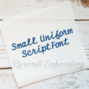 Small Uniform Script Machine Embroidery Font Alphabet - 3 Sizes - BX Files Instant Download Design PES