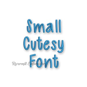 Small Mini Cutesy Machine Embroidery Font Monogram Alphabet - 1/2&quot; & 3/4&quot; Sizes - BX Files Instant Download Design PES