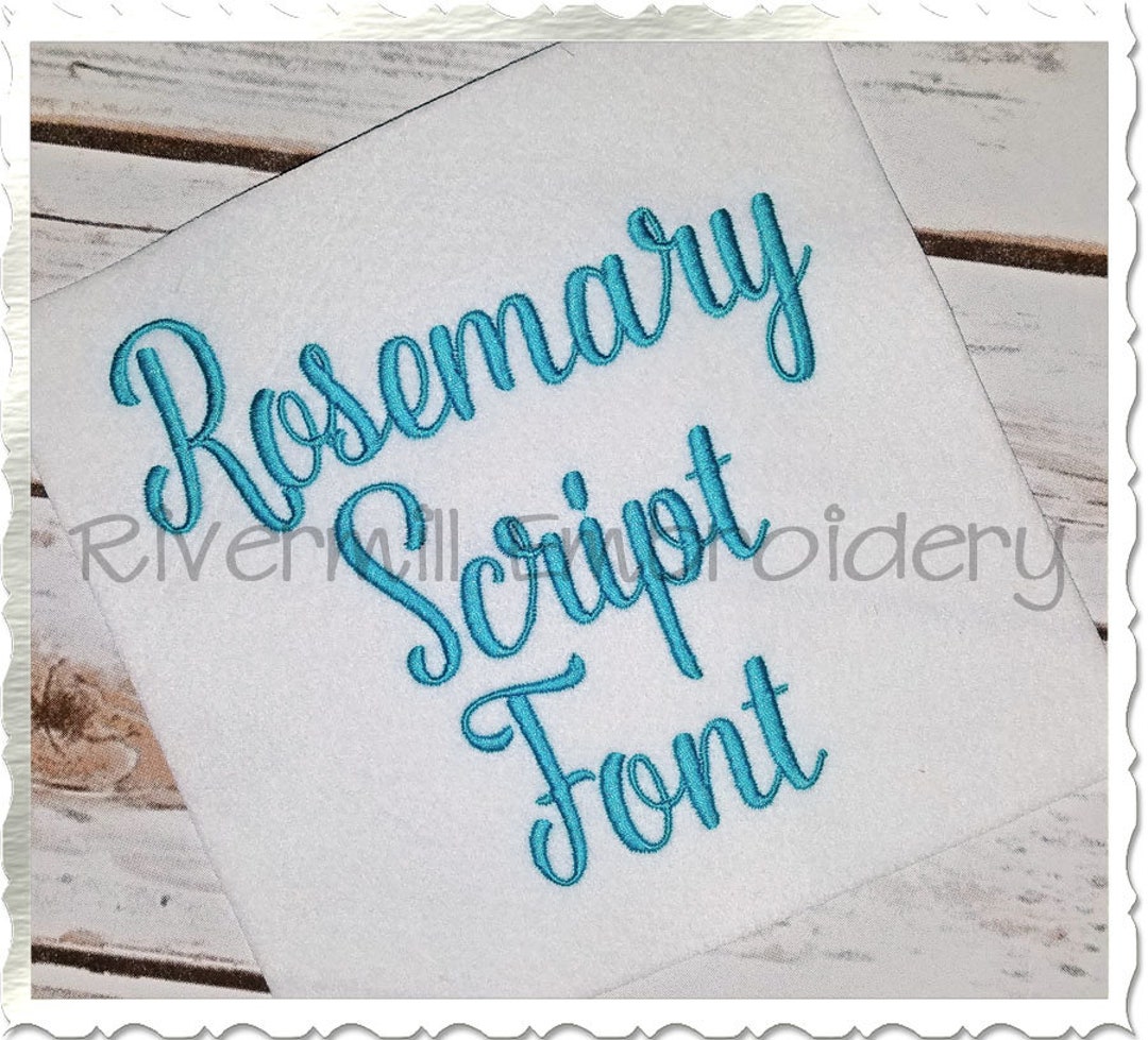 Rosemary Script Machine Embroidery Font Monogram Alphabet 3 Sizes Etsy