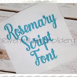 Rosemary Script Machine Embroidery Font Monogram Alphabet - 3 Sizes - BX Files Instant Download Design PES