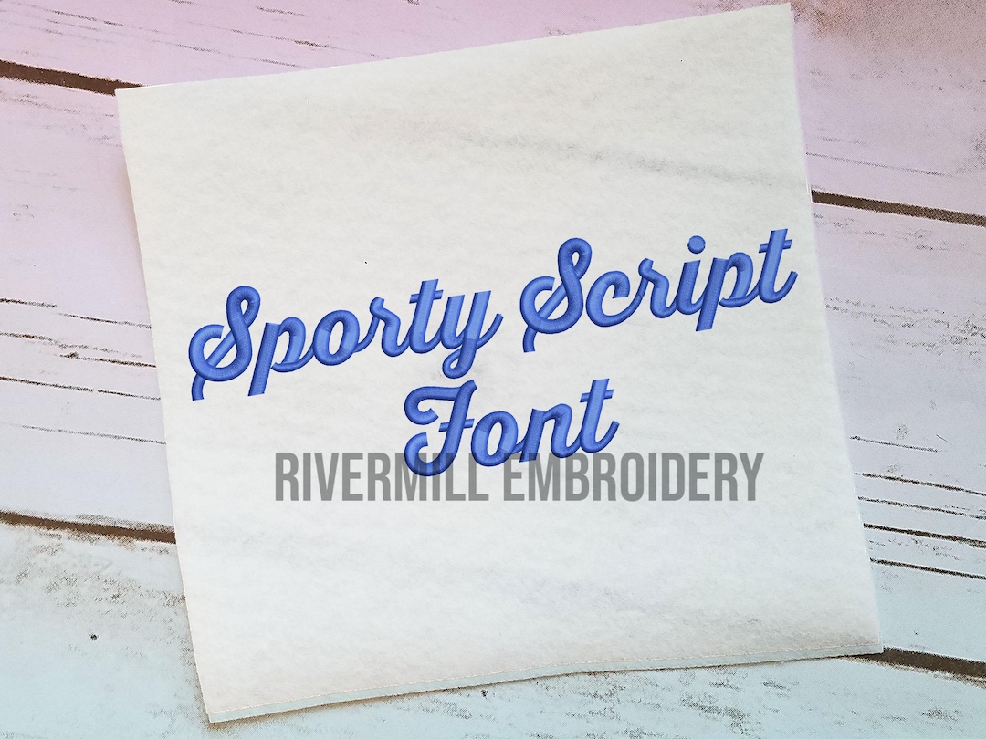 Sporty Script Machine Embroidery Font Monogram Alphabet - 3/4" - 1" - 1 ...