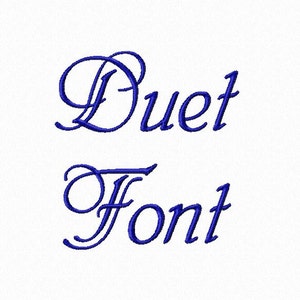 Duet Machine Embroidery Font Monogram Alphabet - 3 Sizes - BX Files Instant Download Design PES Rivermill Embroidery