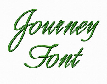 Journey Script Machine Embroidery Font Monogram Alphabet - 3 Sizes