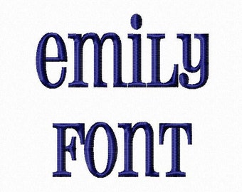 Emily Machine Embroidery Font Monogram Alphabet - 3 Sizes