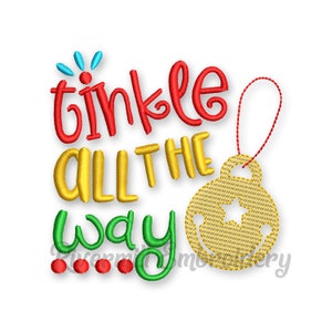 Disegno per ricamo a macchina con carta igienica natalizia "Tinkle All The Way"