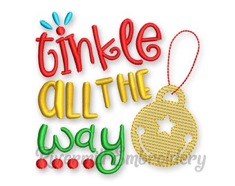 Tinkle All The Way Christmas Toilet Paper Machine Embroidery Design