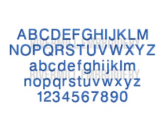 Helvetica Machine Embroidery Font Alphabet - 3 Sizes - .5" - 1" - 1.5" - BX Files Instant Download Design PES Rivermill Embroidery