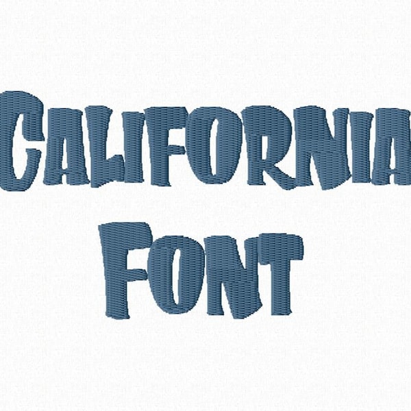 California Machine Embroidery Font Monogram Alphabet - 3 Sizes