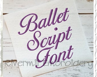 Solo 2 1/2" di dimensione - Alfabeto monogramma carattere ricamo a macchina Ballet Script - File BX inclusi Download immediato Design digitalizzato PES DST +