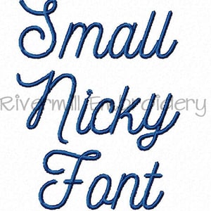 3/4&quot; Size Only - Nicky Machine Embroidery Font Monogram Alphabet - BX Files Included Instant Download Digitized Design PES DST +