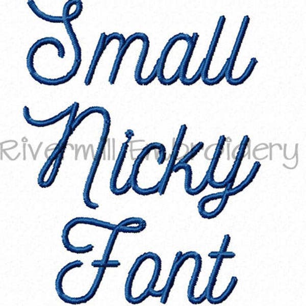 3/4" Size Only - Nicky Machine Embroidery Font Monogram Alphabet