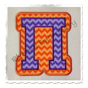 Doppelapplikation griechische Varsity-Maschinenstickerei Schrift Alphabet - 4 Größen - BK Dateien Instant Download Design PES Rivermill Stickerei