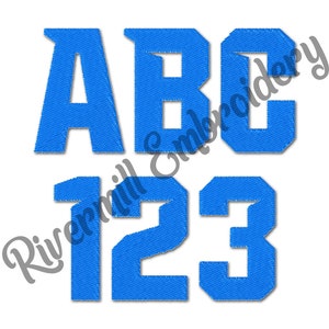 Michigan Machine Embroidery Font Monogram Alphabet - 3 Sizes - BX Files Instant Download Design PES