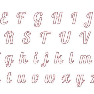 Blanket Stitch Lobster Applique Machine Embroidery Font Alphabet - 4 Sizes - BX Files Instant Download Design PES Rivermill Embroidery image 3