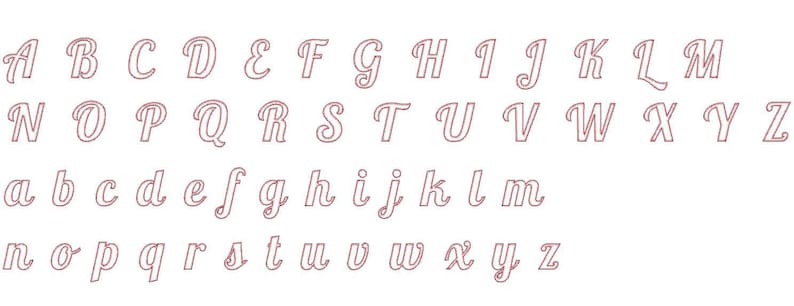 Blanket Stitch Lobster Applique Machine Embroidery Font Alphabet - 4 Sizes - BX Files Instant Download Design PES Rivermill Embroidery image 3