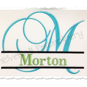 Split Script Machine Embroidery Alphabet - 4 Sizes - BX Files Instant Download Design PES