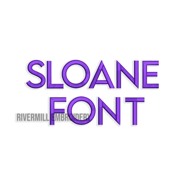 Sloane Machine Embroidery Font Monogram Alphabet - 3 Sizes