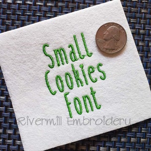 Small Cookies Machine Embroidery Font Monogram Alphabet - 2 Sizes