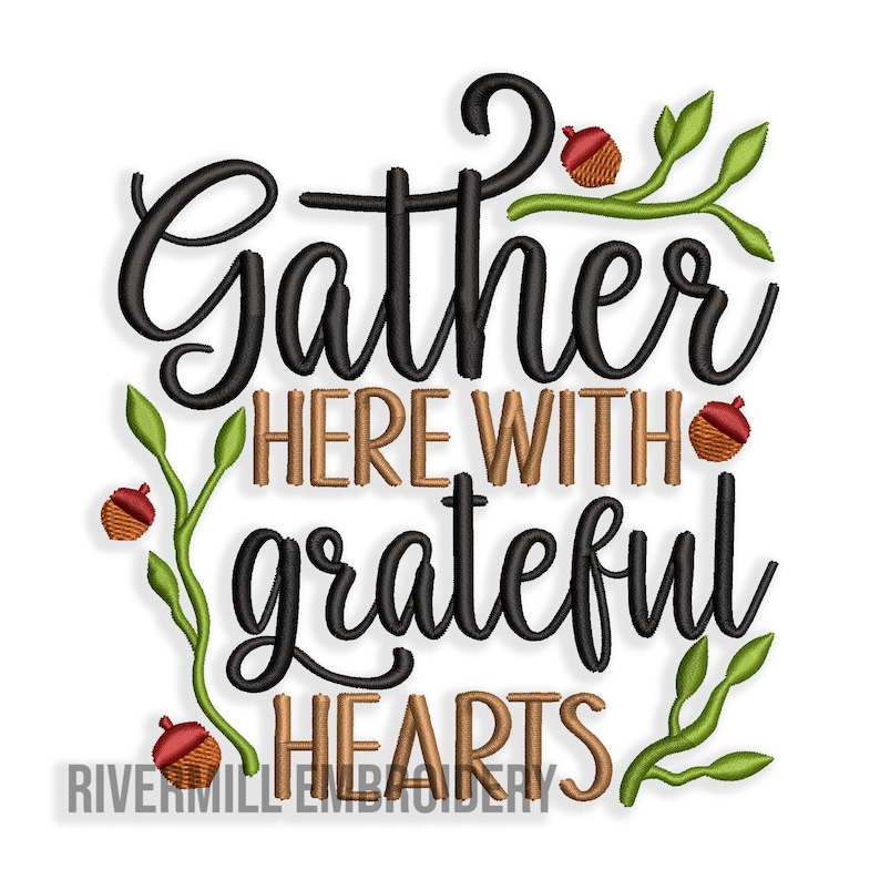 Gather Here With Grateful Hearts Thanksgiving Machine - Etsy
