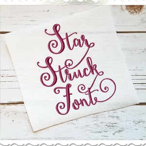 Star Struck Machine Embroidery Font Monogram Alphabet - 3 Sizes - BX Files Instant Download Design PES