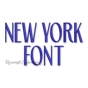 New York Machine Embroidery Font Monogram Alphabet