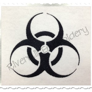 Biohazard Symbol Machine Embroidery Design - 3 Sizes