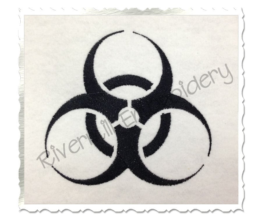 Biohazard Symbol Machine Embroidery Design - 3 Sizes - Etsy