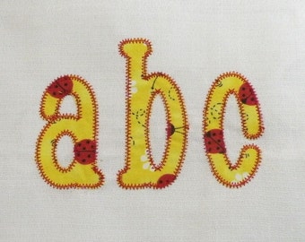 Zig Zag Chachie Applique Machine Embroidery Font Monogram Alphabet - 4 Sizes