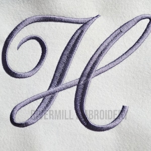 Alfabeto monograma de fuente bordada a máquina elegante y grande (3 tamaños) - Archivos BX - Descarga instantánea - Diseño PES Rivermill Embroidery