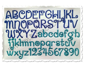 Penguin Machine Embroidery Font Monogram Alphabet - 3 Sizes