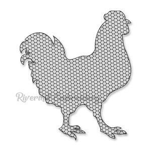 Chicken Machine Embroidery Design - 4 Sizes - Instant Download PES DST Digital File Rivermill Embroidery