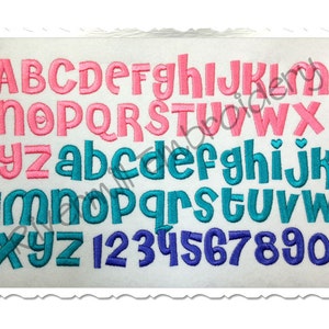 Cheri Machine Embroidery Font Alphabet - 3 Sizes - BX Files Instant Download Design PES Rivermill Embroidery
