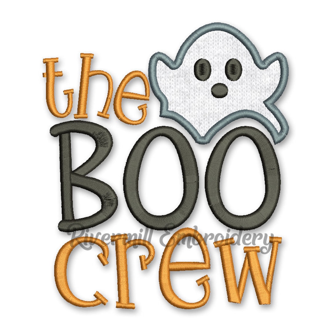The Boo Crew Halloween Machine Embroidery Design - 3 Sizes - Instant ...