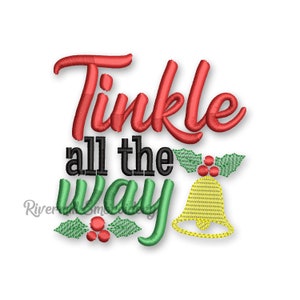 Disegno per ricamo a macchina con carta igienica natalizia "Tinkle All The Way"